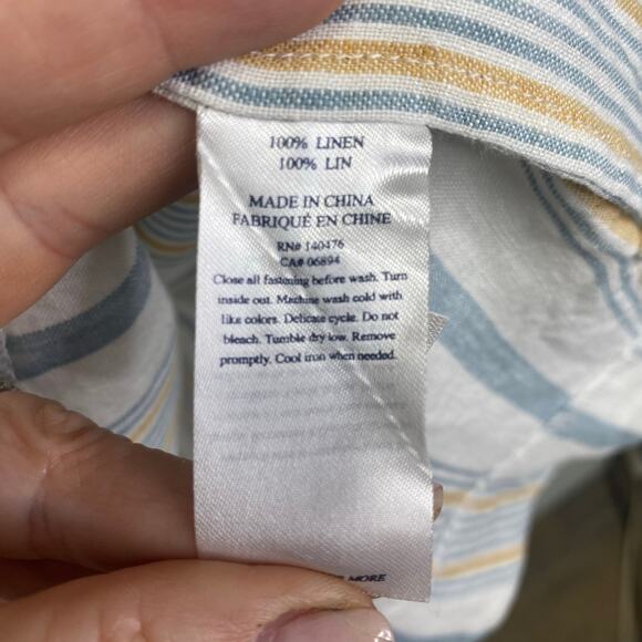 FAHERTY Beach Days Tunic Dress in Luciano Stripe 100% Linen Womens S Beach Boho - Picture 8 of 10